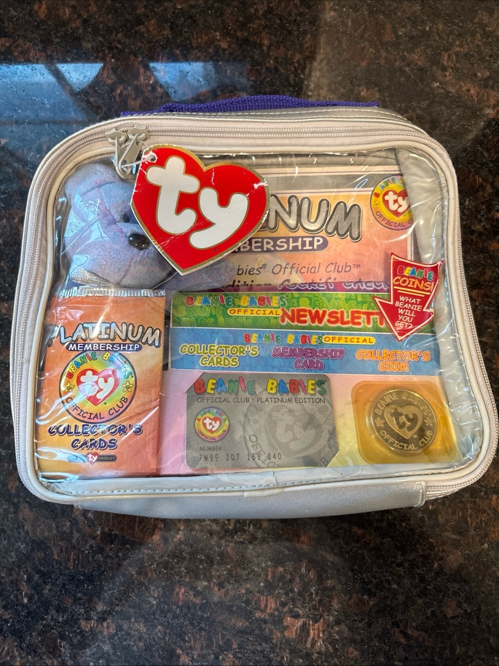 Ty Beanie Babies Platinum Membership Collector Set - Purple Accent rare
